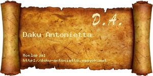 Daku Antonietta névjegykártya